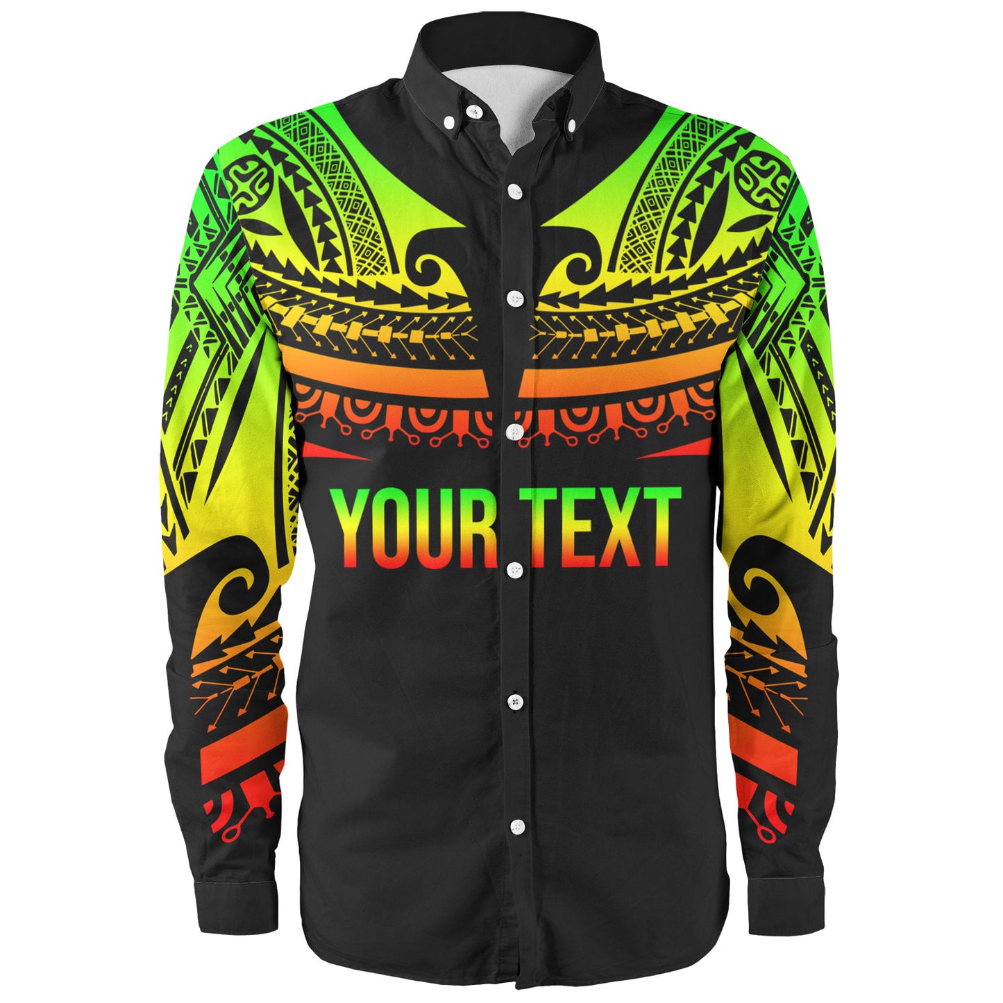 Polynesian Custom Personalised Long Sleeve Shirt Polynesian Tattoo Style