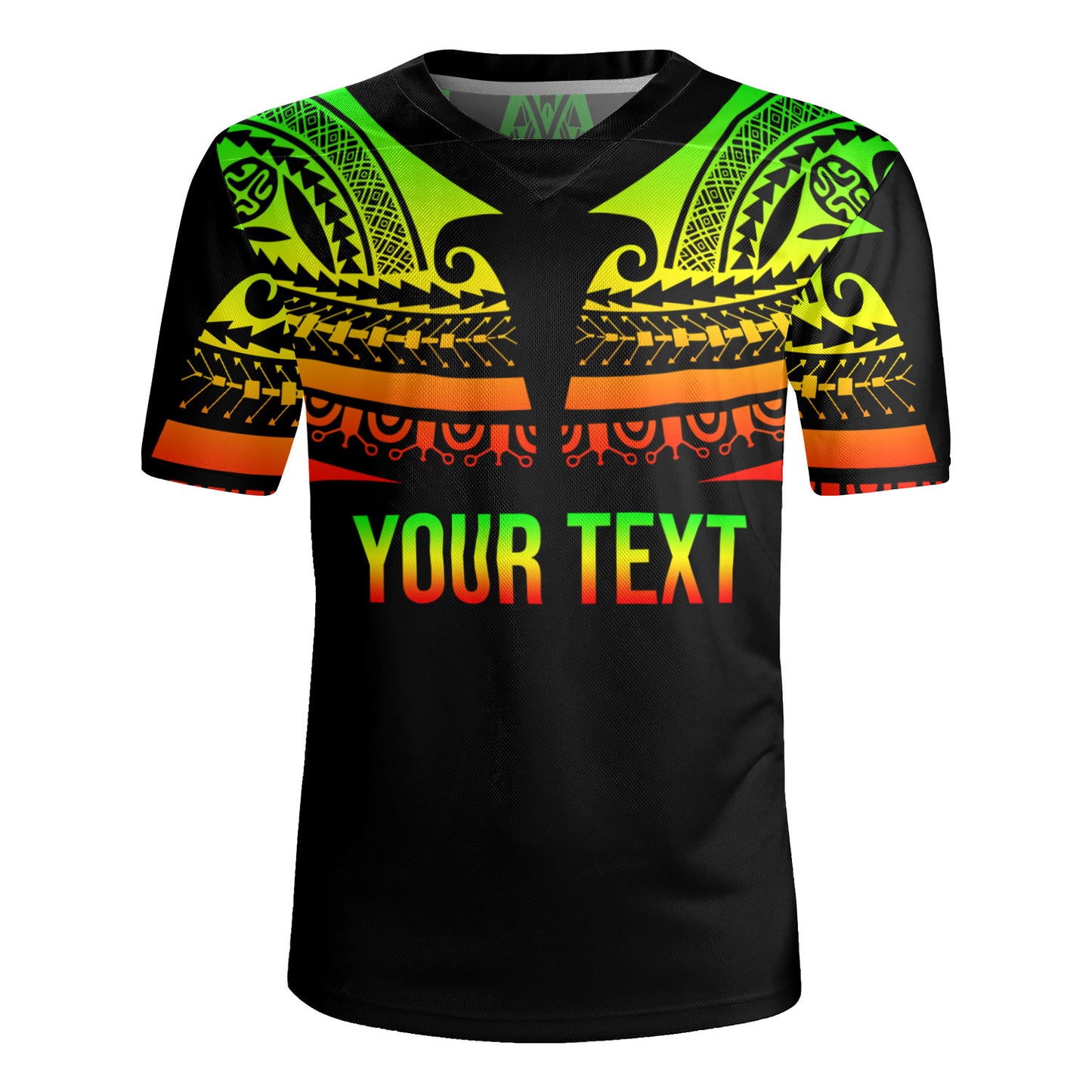 Polynesian Custom Personalised Rugby Jersey Polynesian Tattoo Style