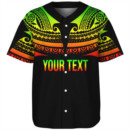 Polynesian Custom Personalised Baseball Shirt Polynesian Tattoo Style