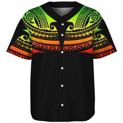 Polynesian Custom Personalised Baseball Shirt Polynesian Tattoo Style