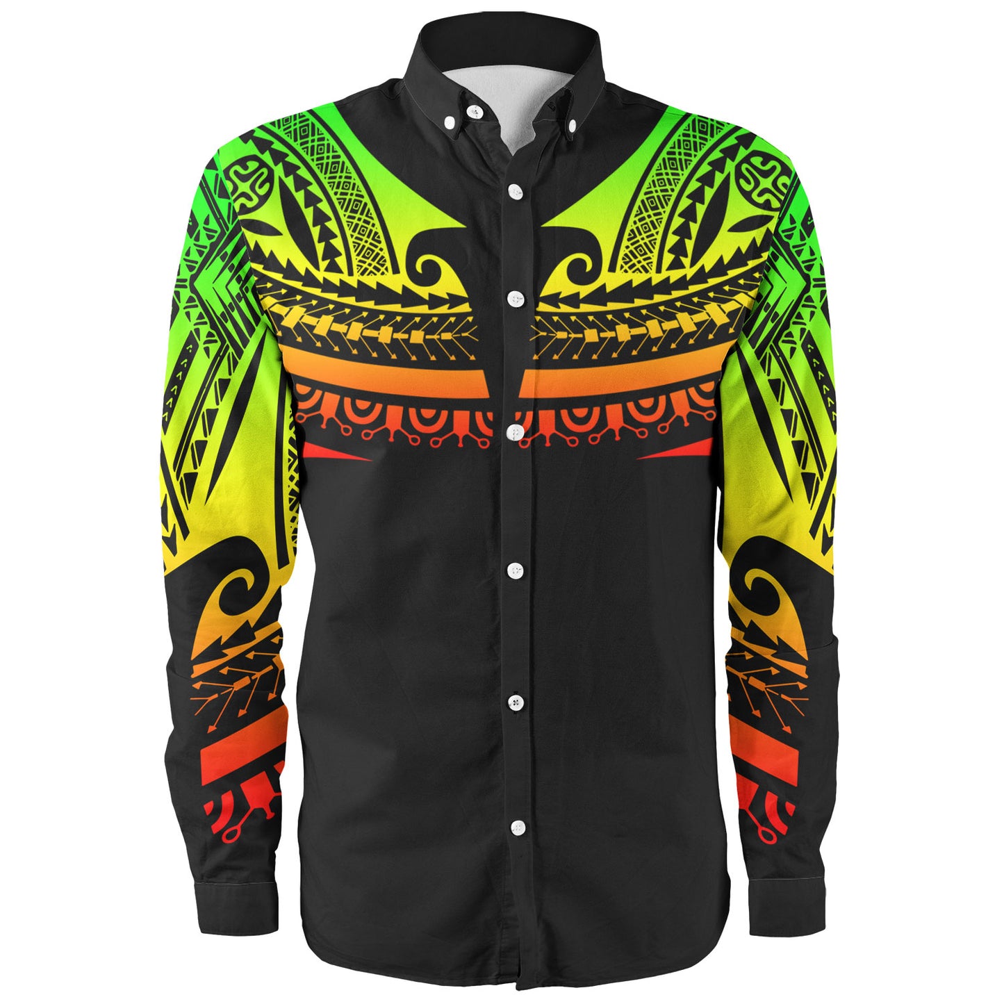 Polynesian Custom Personalised Long Sleeve Shirt Polynesian Tattoo Style