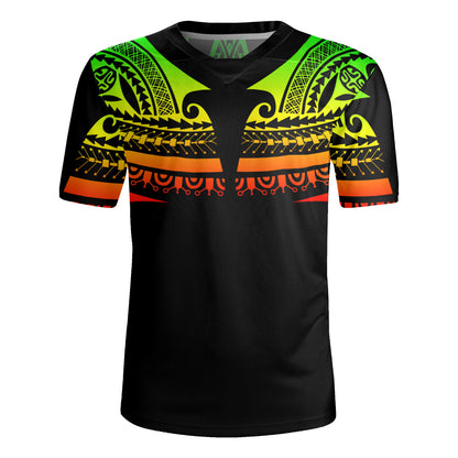 Polynesian Custom Personalised Rugby Jersey Polynesian Tattoo Style