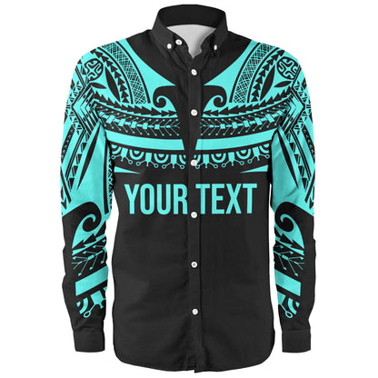 Polynesian Custom Personalised Long Sleeve Shirt Polynesian Tattoo Style