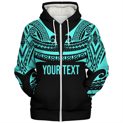 Polynesian Custom Personalised Sherpa Hoodie Polynesian Tattoo Style