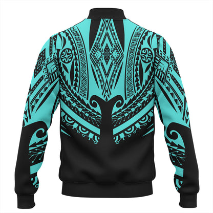 Polynesian Custom Personalised Baseball Jacket Polynesian Tattoo Style
