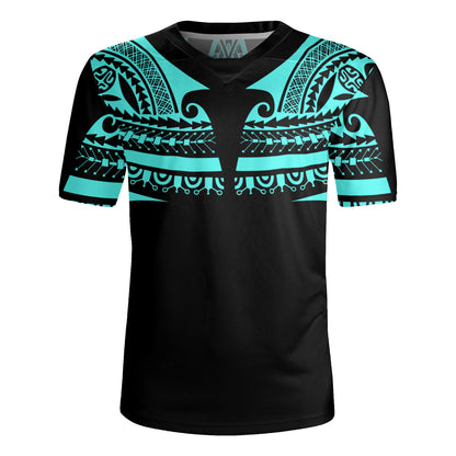 Polynesian Custom Personalised Rugby Jersey Polynesian Tattoo Style