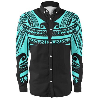 Polynesian Custom Personalised Long Sleeve Shirt Polynesian Tattoo Style