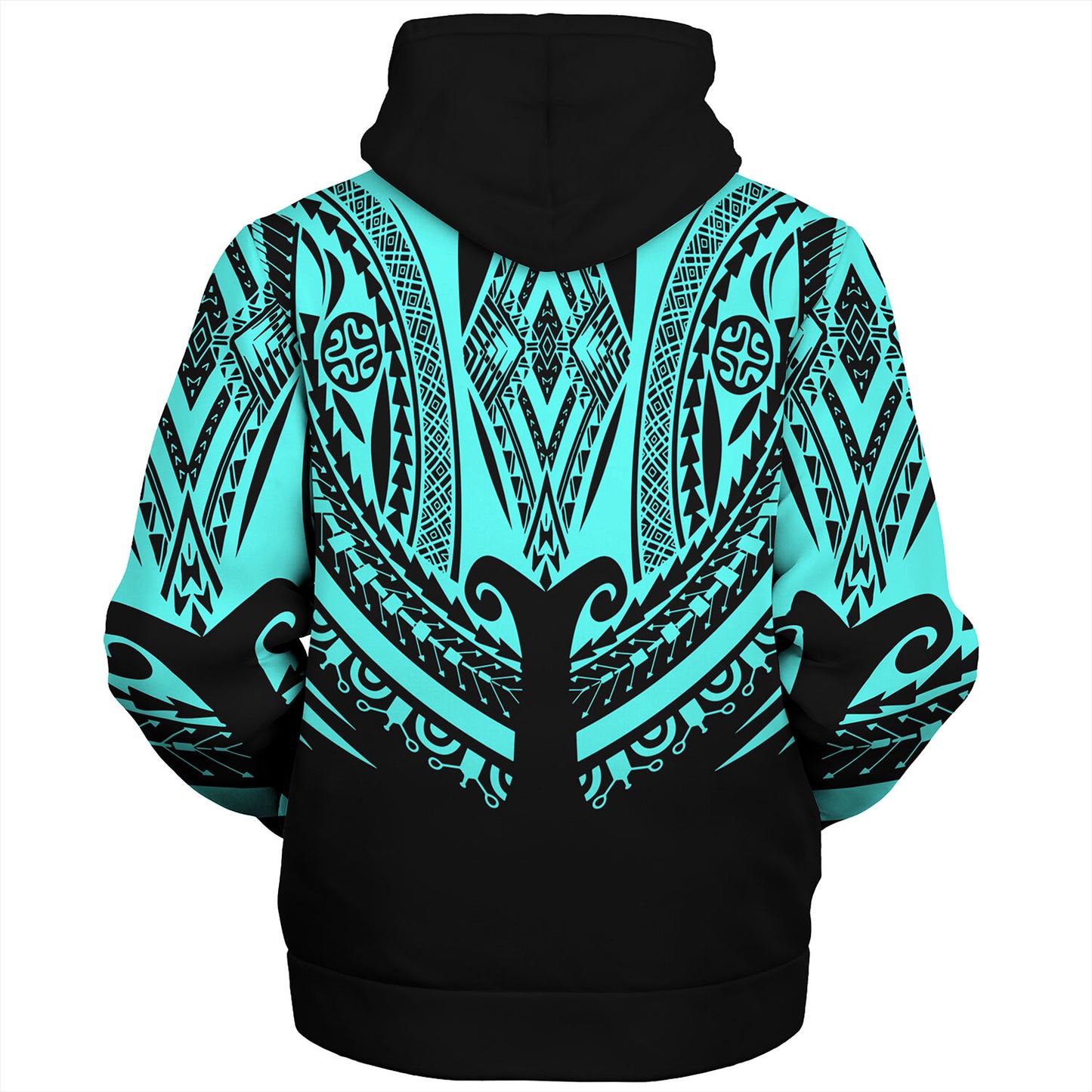 Polynesian Custom Personalised Sherpa Hoodie Polynesian Tattoo Style