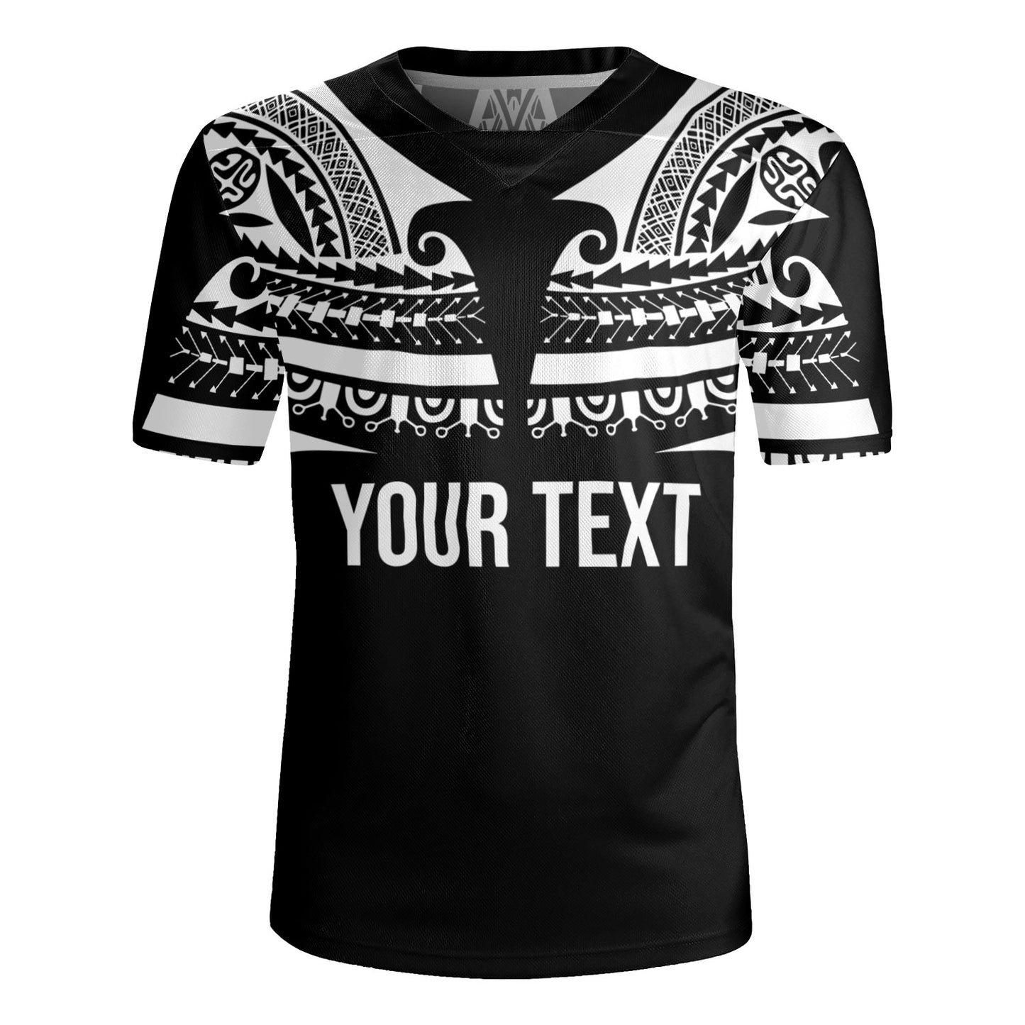 Polynesian Custom Personalised Rugby Jersey Polynesian Tattoo Style