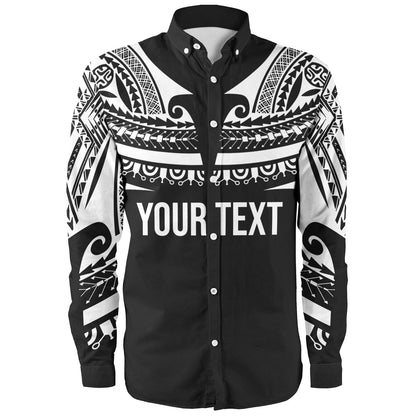 Polynesian Custom Personalised Long Sleeve Shirt Polynesian Tattoo Style