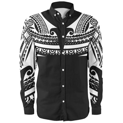 Polynesian Custom Personalised Long Sleeve Shirt Polynesian Tattoo Style