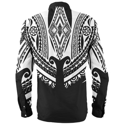 Polynesian Custom Personalised Long Sleeve Shirt Polynesian Tattoo Style