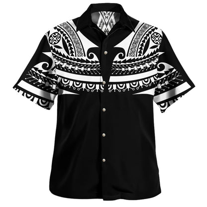 Polynesian Custom Personalised Hawaiian Shirt Polynesian Tattoo Style