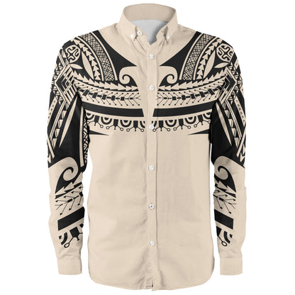 Polynesian Custom Personalised Long Sleeve Shirt Polynesian Tattoo Style