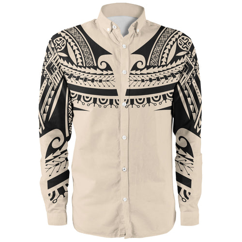 Polynesian Custom Personalised Long Sleeve Shirt Polynesian Tattoo Style