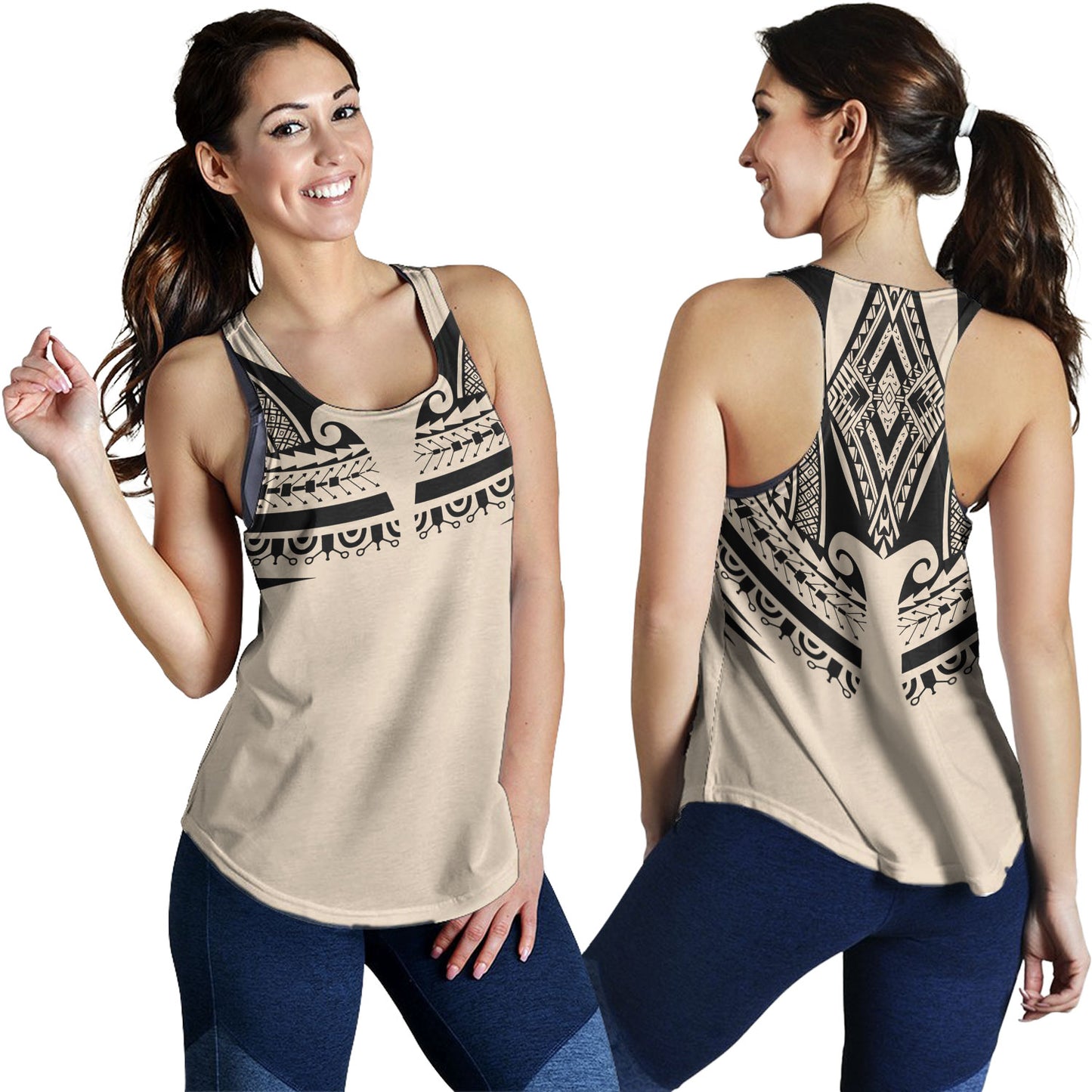 Polynesian Custom Personalised Women Tank Polynesian Tattoo Style