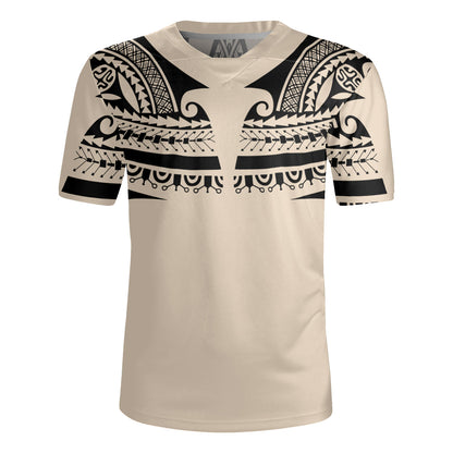 Polynesian Custom Personalised Rugby Jersey Polynesian Tattoo Style