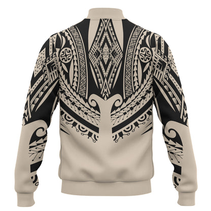 Polynesian Custom Personalised Baseball Jacket Polynesian Tattoo Style