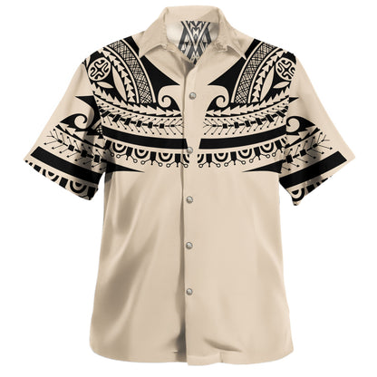 Polynesian Custom Personalised Hawaiian Shirt Polynesian Tattoo Style