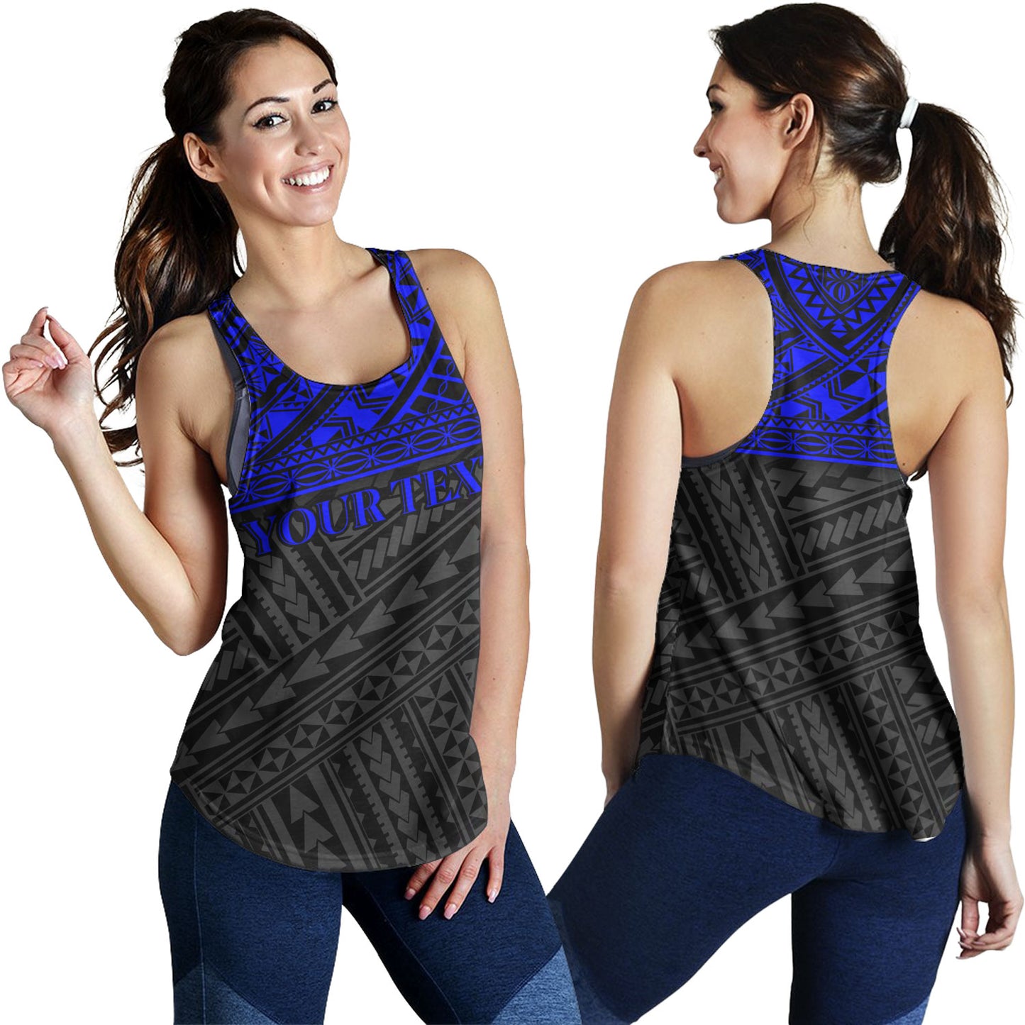 Polynesian Custom Personalised Women Tank Polynesian Tribal Patterns