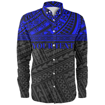 Polynesian Custom Personalised Long Sleeve Shirt Polynesian Tribal Patterns