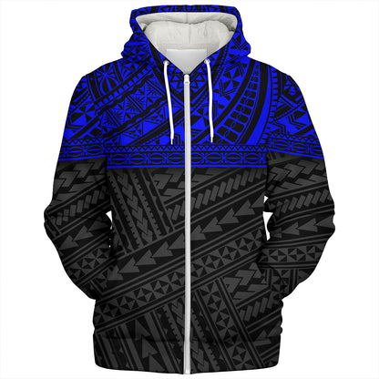 Polynesian Custom Personalised Sherpa Hoodie Polynesian Tribal Patterns