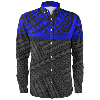 Polynesian Custom Personalised Long Sleeve Shirt Polynesian Tribal Patterns