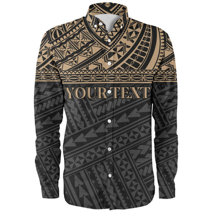 Polynesian Custom Personalised Long Sleeve Shirt Polynesian Tribal Patterns