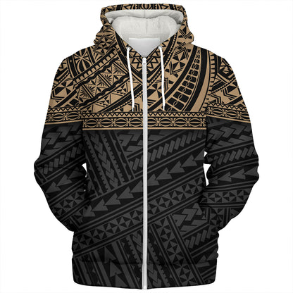 Polynesian Custom Personalised Sherpa Hoodie Polynesian Tribal Patterns