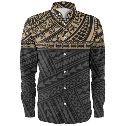 Polynesian Custom Personalised Long Sleeve Shirt Polynesian Tribal Patterns