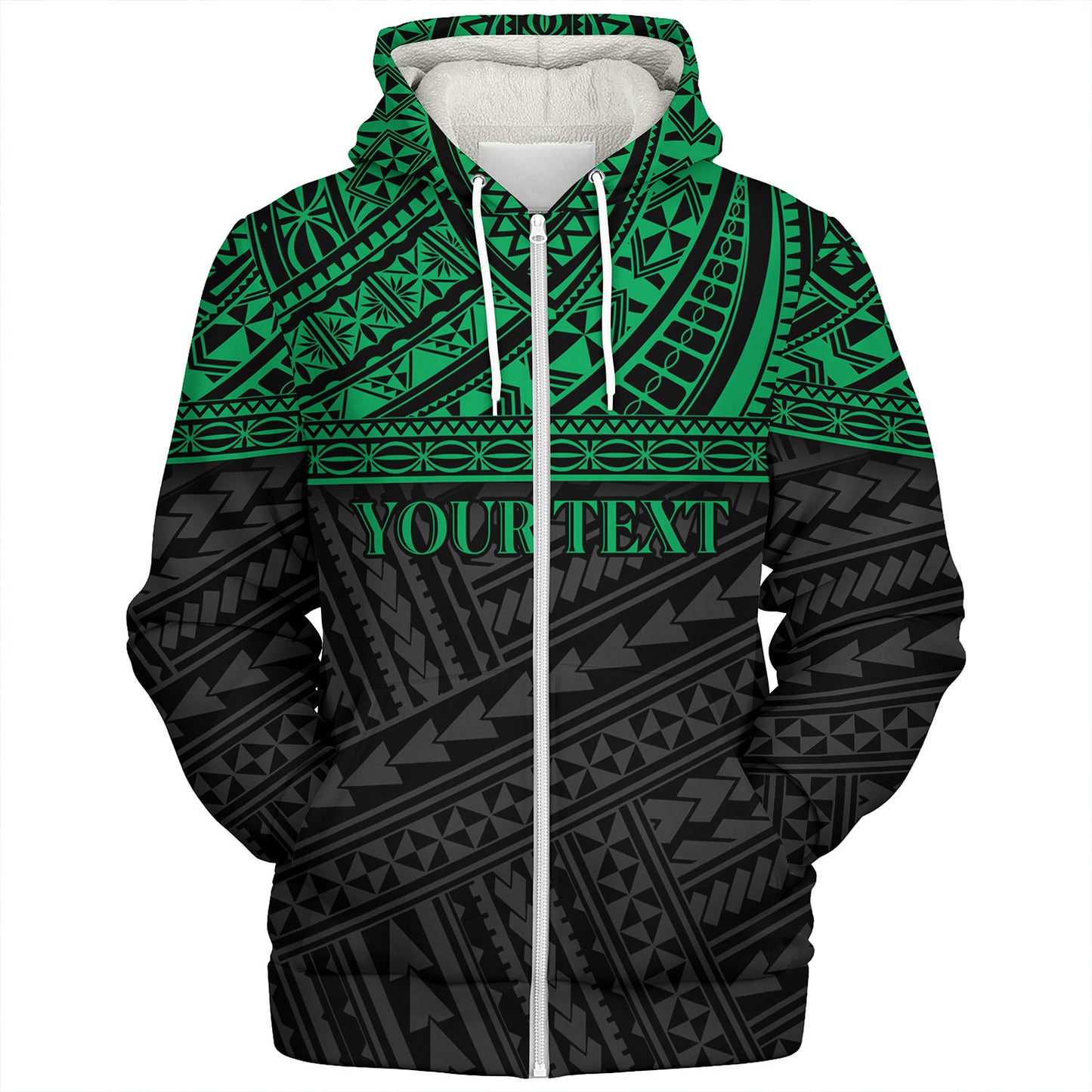 Polynesian Custom Personalised Sherpa Hoodie Polynesian Tribal Patterns