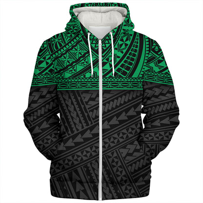 Polynesian Custom Personalised Sherpa Hoodie Polynesian Tribal Patterns