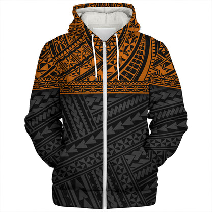 Polynesian Custom Personalised Sherpa Hoodie Polynesian Tribal Patterns