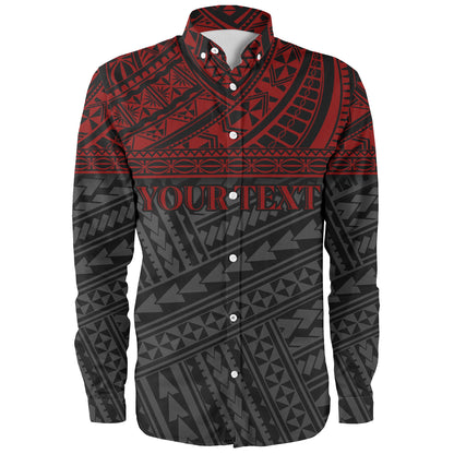 Polynesian Custom Personalised Long Sleeve Shirt Polynesian Tribal Patterns