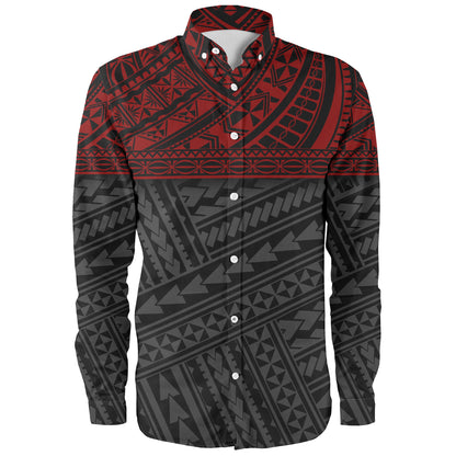 Polynesian Custom Personalised Long Sleeve Shirt Polynesian Tribal Patterns