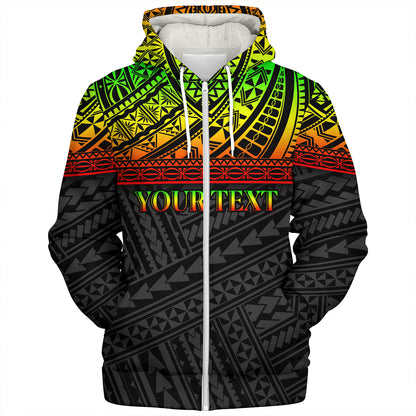 Polynesian Custom Personalised Sherpa Hoodie Polynesian Tribal Patterns
