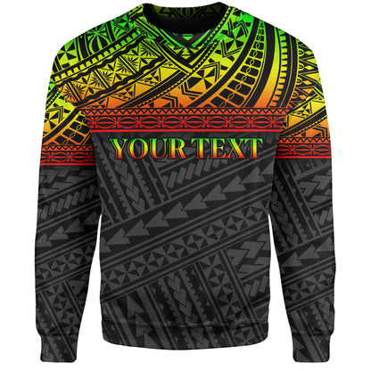 Polynesian Custom Personalised Sweatshirt Polynesian Tribal Patterns
