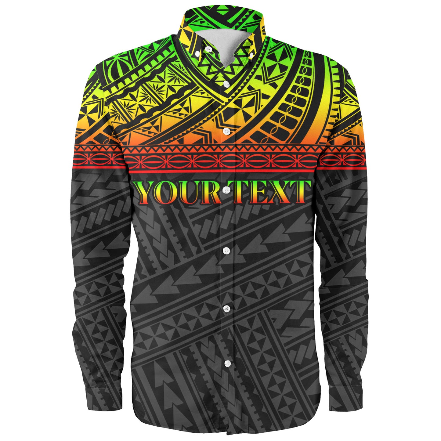 Polynesian Custom Personalised Long Sleeve Shirt Polynesian Tribal Patterns