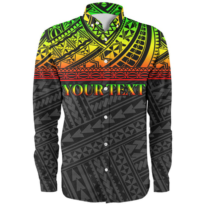 Polynesian Custom Personalised Long Sleeve Shirt Polynesian Tribal Patterns