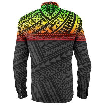 Polynesian Custom Personalised Long Sleeve Shirt Polynesian Tribal Patterns