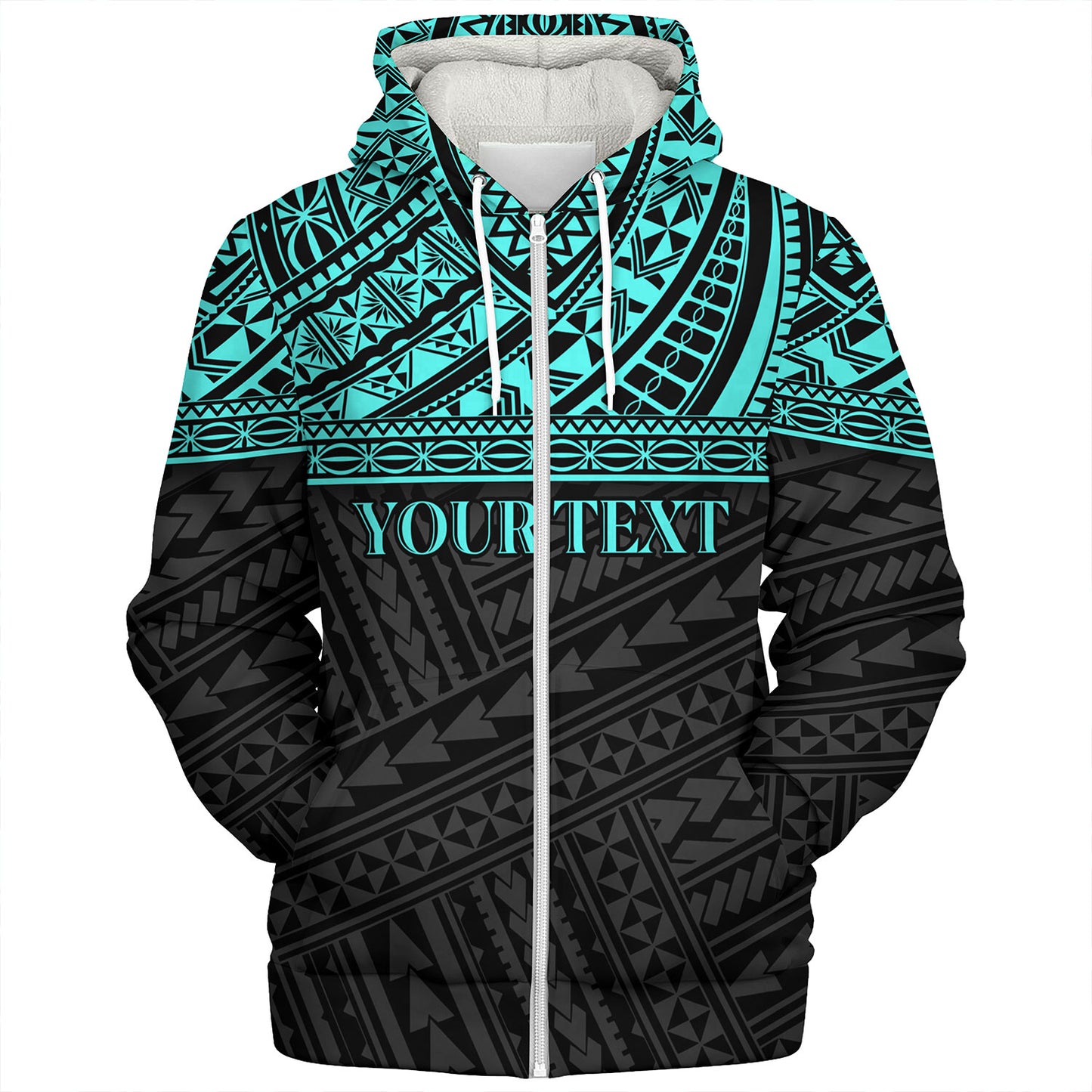 Polynesian Custom Personalised Sherpa Hoodie Polynesian Tribal Patterns
