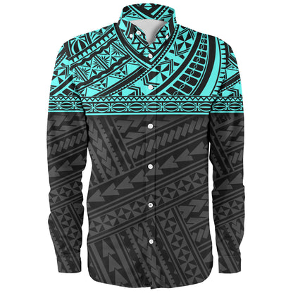 Polynesian Custom Personalised Long Sleeve Shirt Polynesian Tribal Patterns