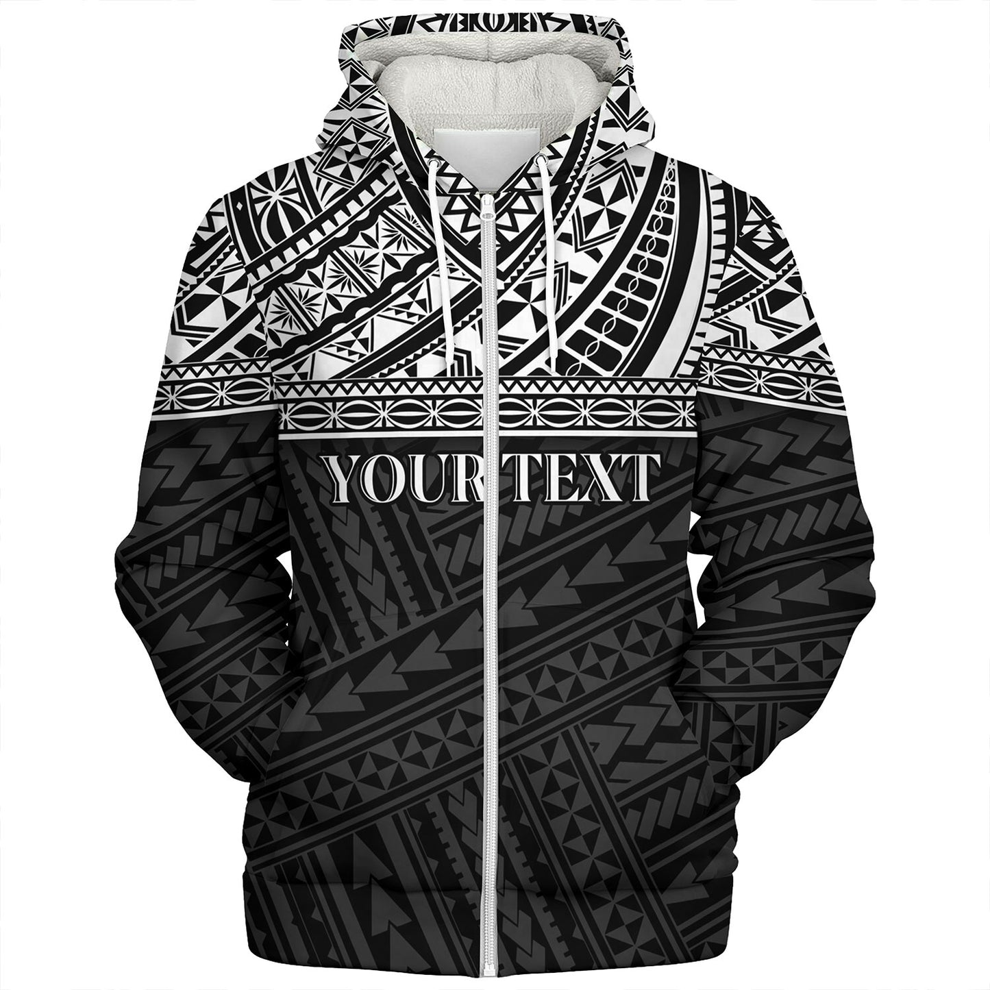 Polynesian Custom Personalised Sherpa Hoodie Polynesian Tribal Patterns