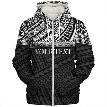 Polynesian Custom Personalised Sherpa Hoodie Polynesian Tribal Patterns