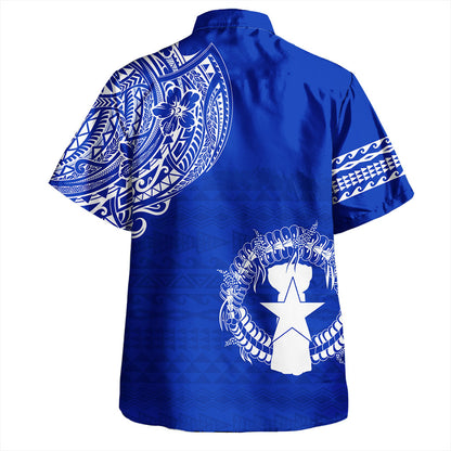 Northern Mariana Islands Hawaiian Shirt Polynesian Flag With Coat Of Arms