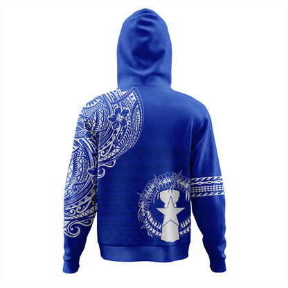 Northern Mariana Islands Hoodie Polynesian Flag With Coat Of Arms