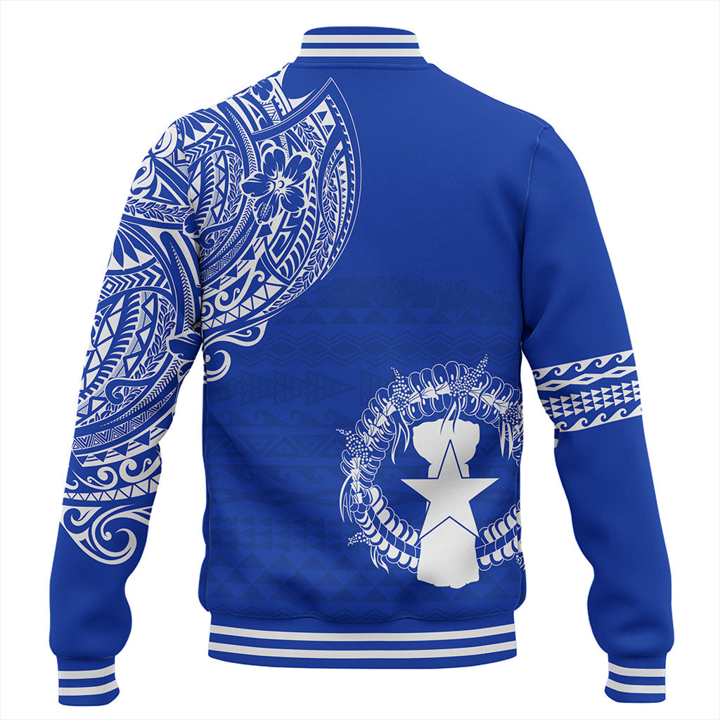 Northern Mariana Islands Baseball Jacket Polynesian Flag With Coat Of Arms