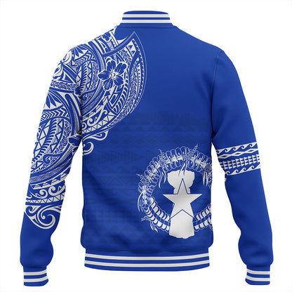 Northern Mariana Islands Baseball Jacket Polynesian Flag With Coat Of Arms