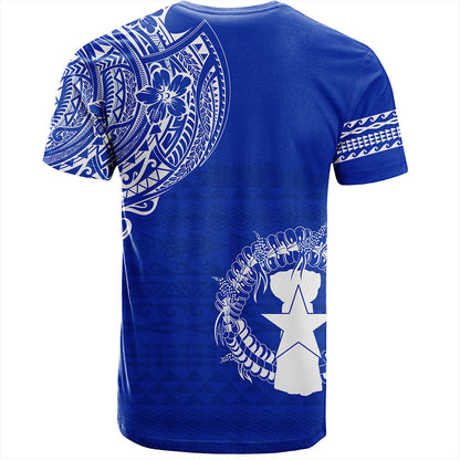 Northern Mariana Islands T-Shirt Polynesian Flag With Coat Of Arms