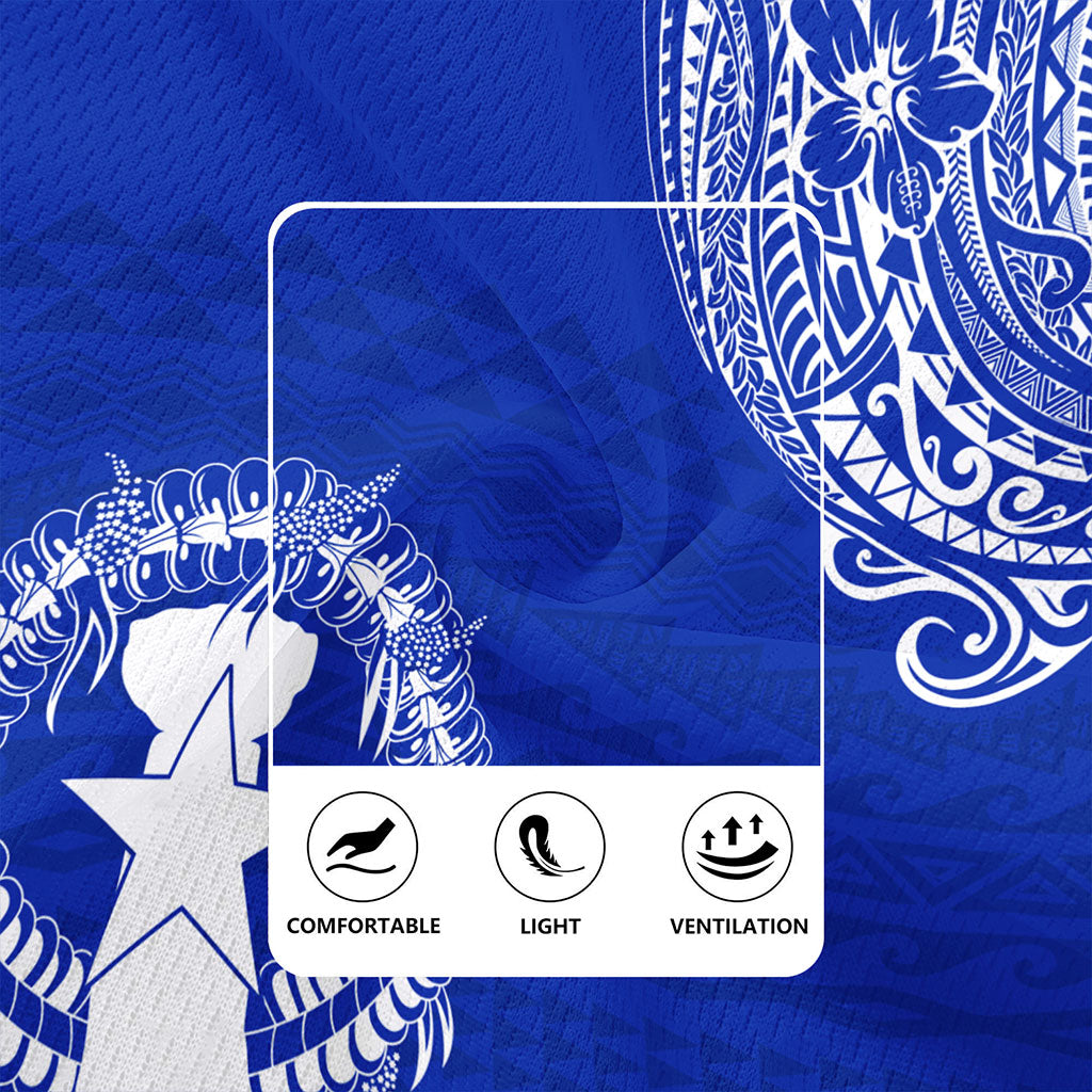 Northern Mariana Islands Rugby Jersey Polynesian Flag With Coat Of Arms